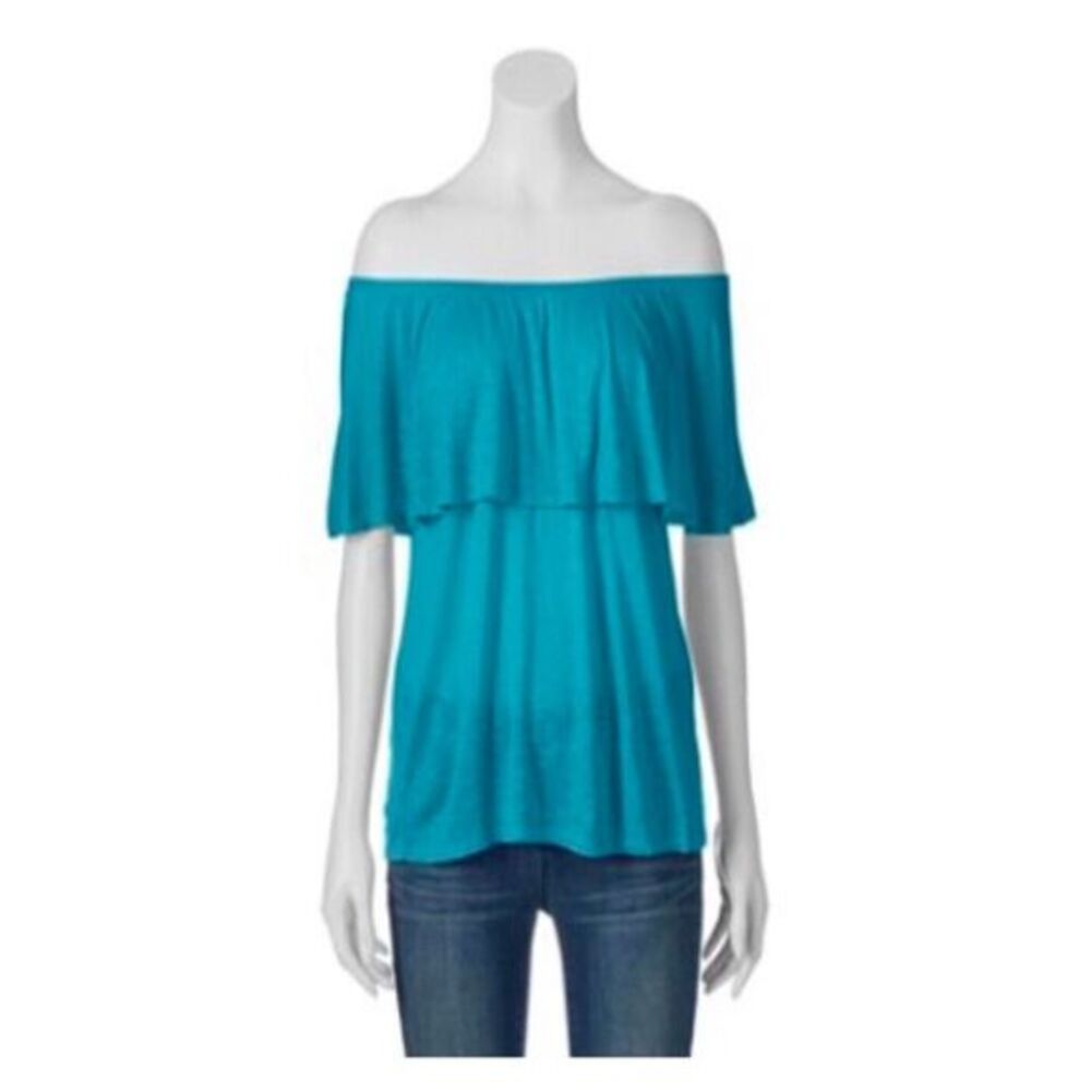 Cloud Chaser off the Shoulder Shirt Juniors Size Medium NWT